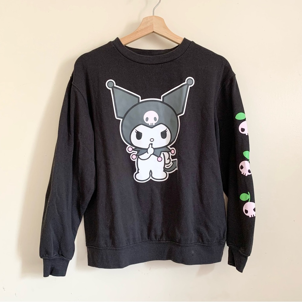 Kuromi Sanrio Anime Black Long Sleeves Sweater US XSmall